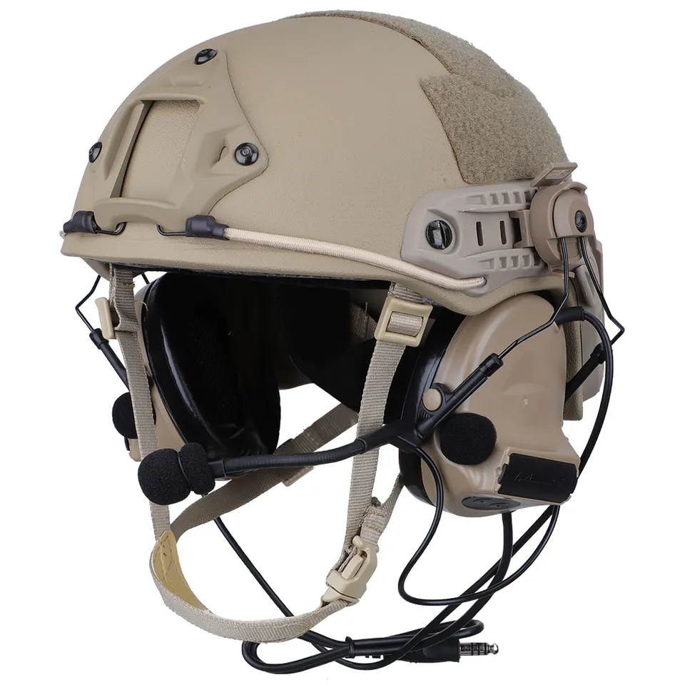 FAST PE bulletproof helmet with headphones